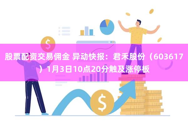 股票配资交易佣金 异动快报：君禾股份（603617）1月3日10点20分触及涨停板